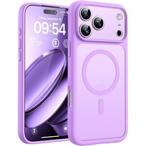 Purple Iphone 17 Pro Max Full Camera Protection Translucent Matte Phone Case